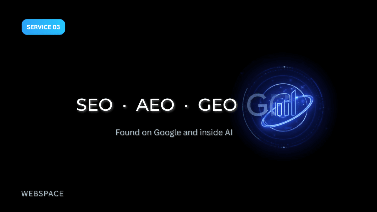 SEO · AEO · GEO — Found on Google and inside AI