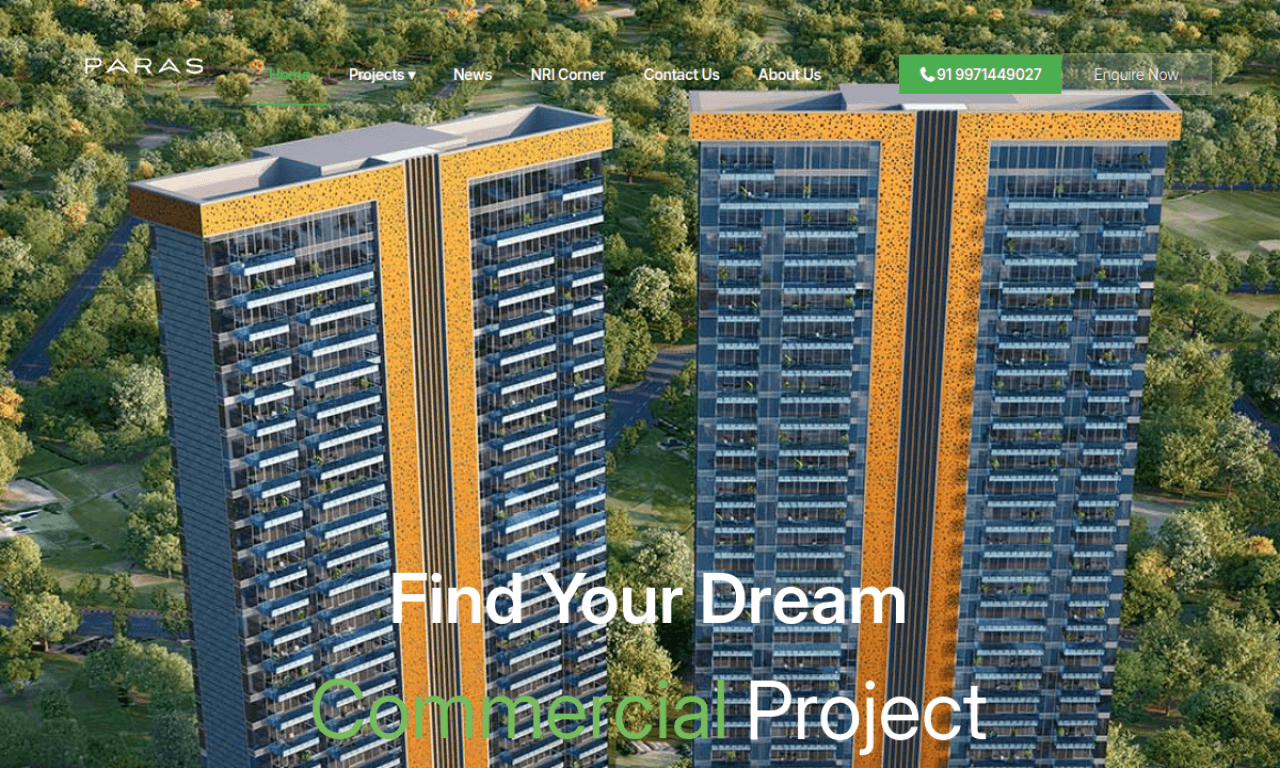 Paras Build Tech website screenshot